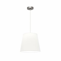 Distribuidor - Lâmpadas Diversas | Colgantes Clássicas | COLGANTE MALDIVAS 1XE27 NIQUEL/BLANCO REGX35X35 CM Ref: 110693503